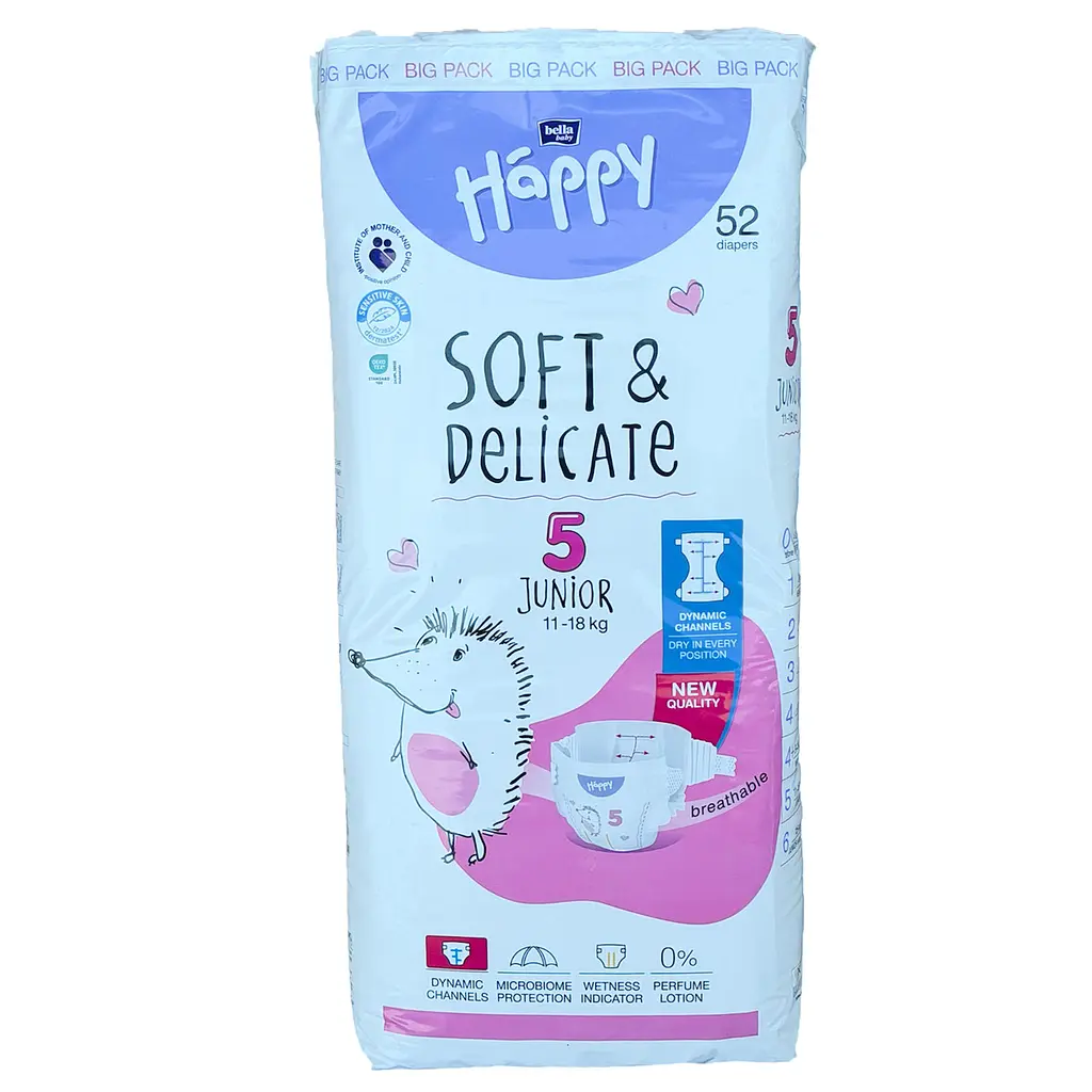 Підгузки Bella Baby Happy Soft Delicate 5 Junior (11 - 18 кг), 52 шт