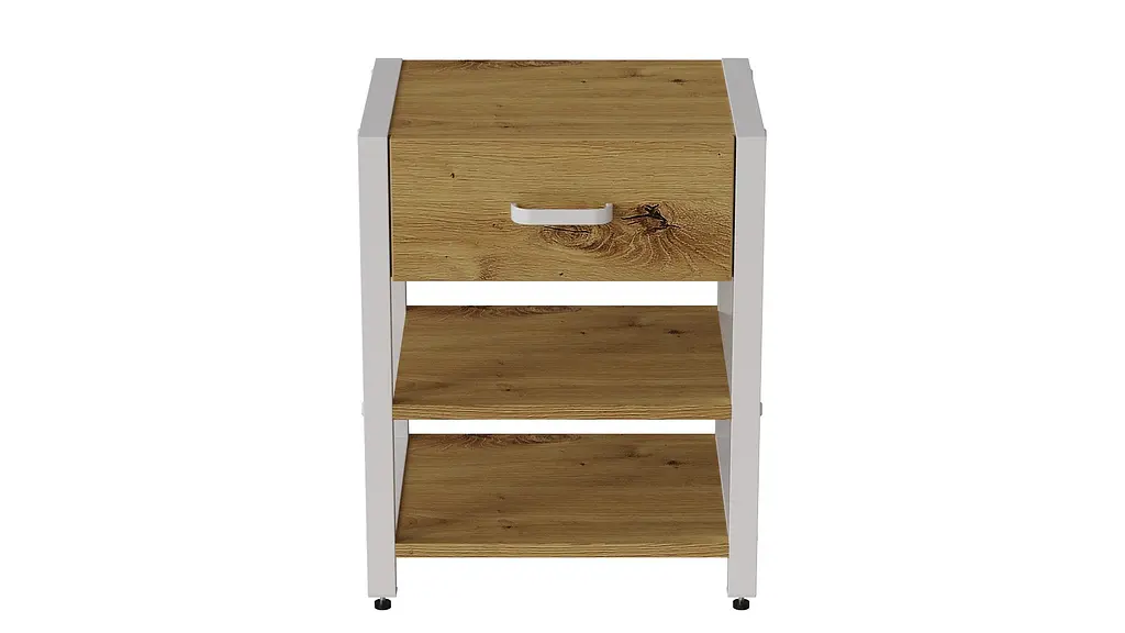 Тумба универсальная Ferrum-decor Вивьен 1/2 50x41x40 белый ДСП Дуб Артизан 16мм (FRD-104129) - фото 3