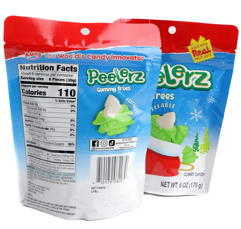 Желейні цукерки 4D Amos Peelerz Christmas Tree 170г - фото 4