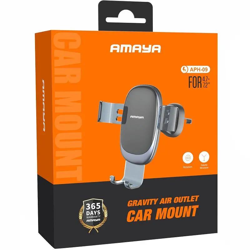 Автодержатель Amaya APH-09 (air outlet) Black - фото 2