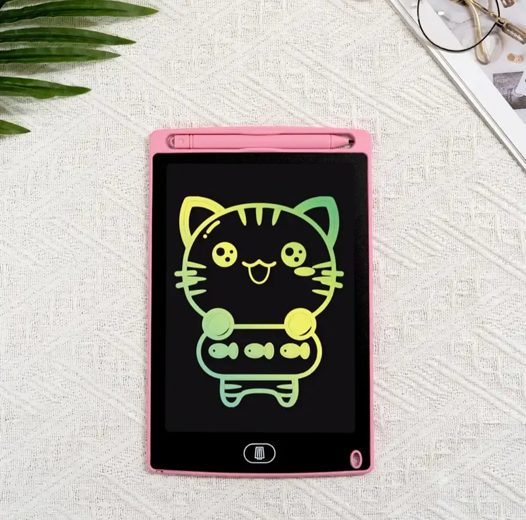 8.5 дюймів РК-планшет для письма, дитячий блокнот для малювання графіті, планшет для малювання. Рожевий - фото 5