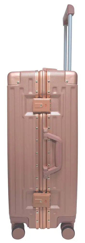 Валіза середня M Madisson Snowball 66503 M 64x43x26 см 100% полікарбонат на клямках Рожеве золото - фото 6