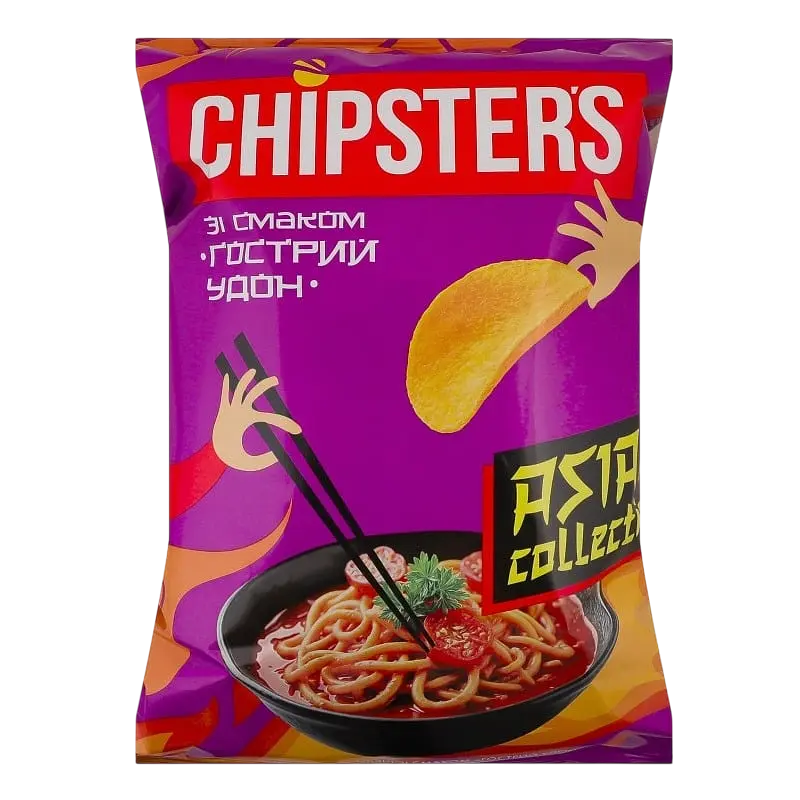 Набор чипсов Chipster's: со вкусом краба + Asian collection Острый удон 200 г (2 шт. х 100 г) - фото 3