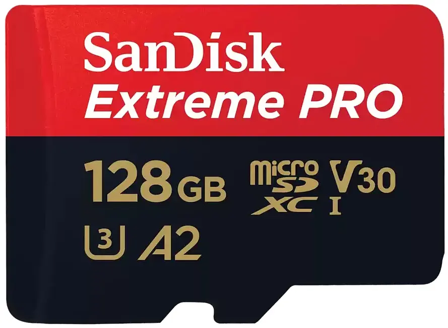 SanDisk Карта пам'яті microSD 128GB C10 UHS-I U3 R200/W90MB/s Extreme Pro V30 + SD