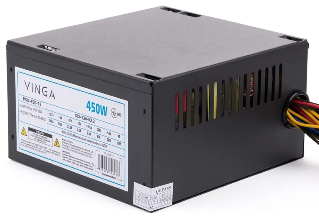 Блок живлення Vinga 450W без кабелю (PSU-450-12) - фото 2