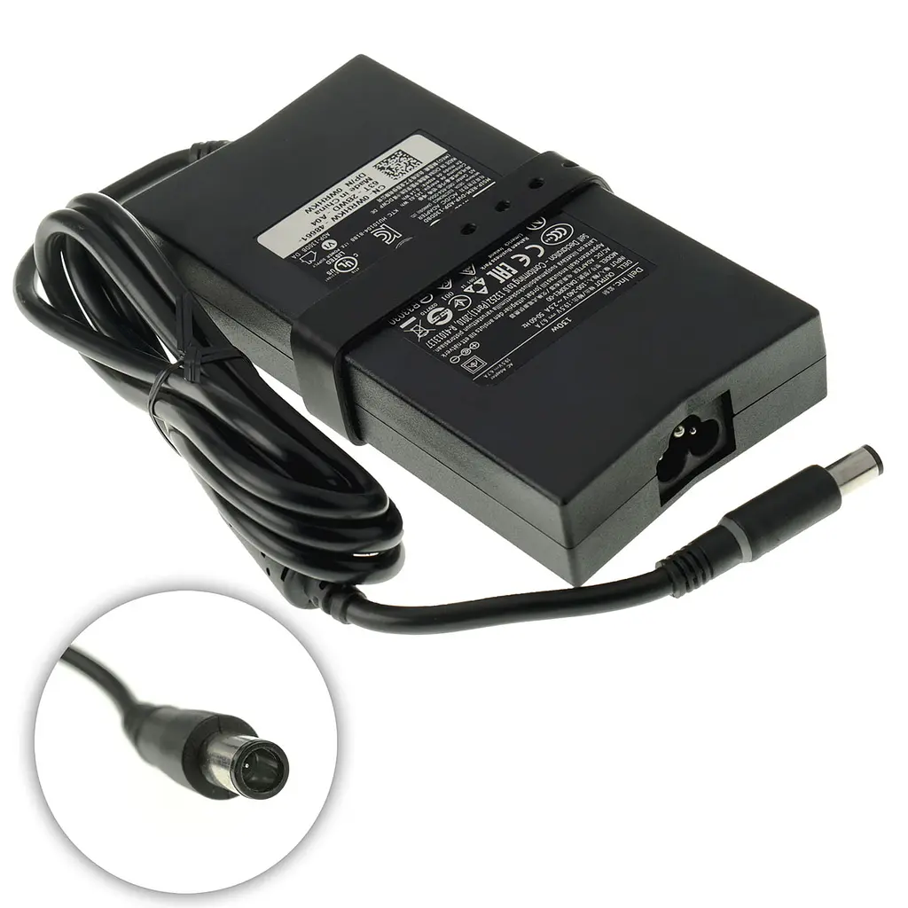 Блок живлення для ноутбука Dell SLIM 19.5V, 6.7A, 130W, 7.4x5.0-PIN, 3 hole, black (без кабеля!) - фото 2