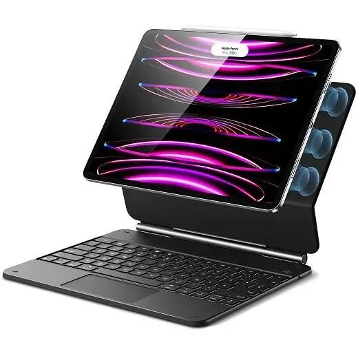Чохол-клавіатура ESR Rebound Magnetic Keyboard Case US Layout-Black для iPad Air 13" M2 (2024) | iPad Pro 12.9" (2022 | 2021 | 2020 | 2018) (6B0160201) - фото 2