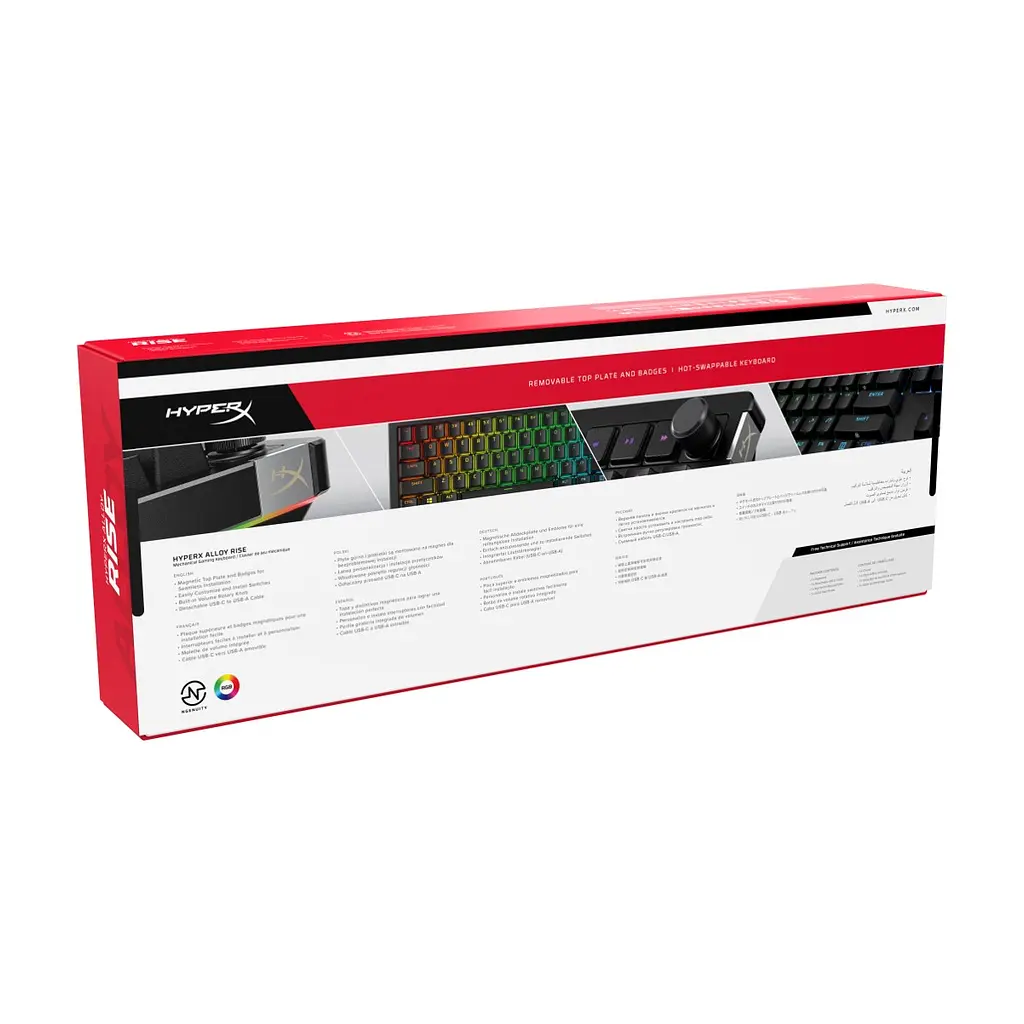 Клавіатура HyperX Alloy Rise PBT HX Red USB UA Black (7G7A3AA) - фото 8