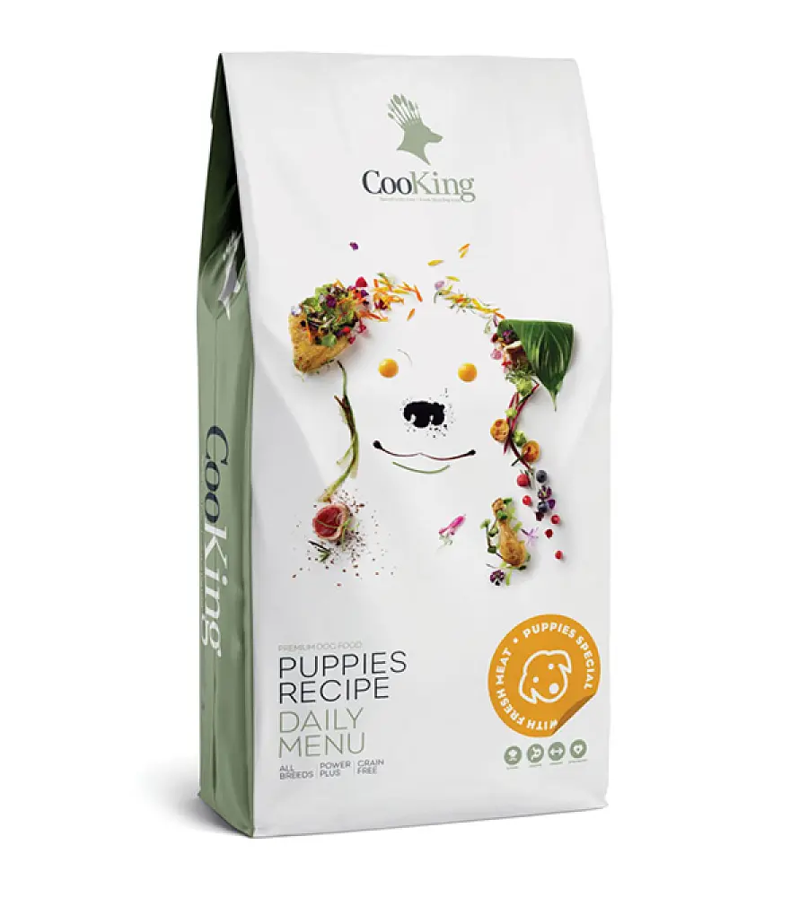 Сухий корм для цуценят усіх порід CooKing Puppies Recipe повнораціонний зі свіжим м'ясом 2 кг
