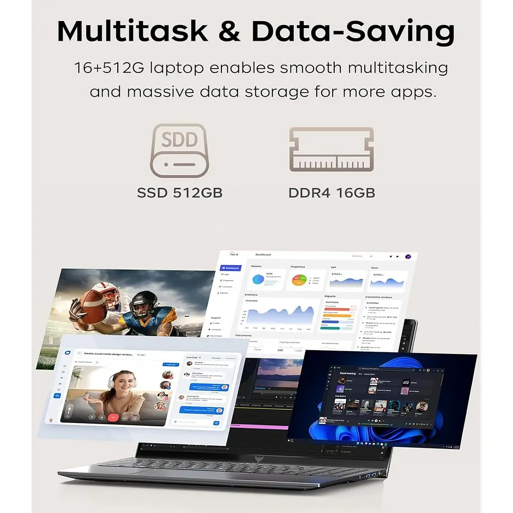 Ноутбук 5 7430U, Windows 11 Pro, 16GB DDR4 512GB, 1920 * 1080 - фото 4