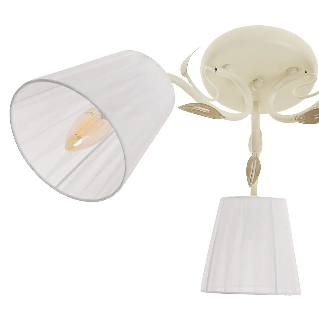 Люстра потолочная Brille с абажуром E14 40W WH (BKL-671C/3) - фото 2