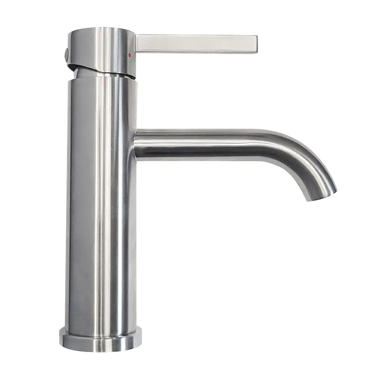 Змішувач для умивальника Rea Foster низький nickel brushed REA-B6323 - фото 5