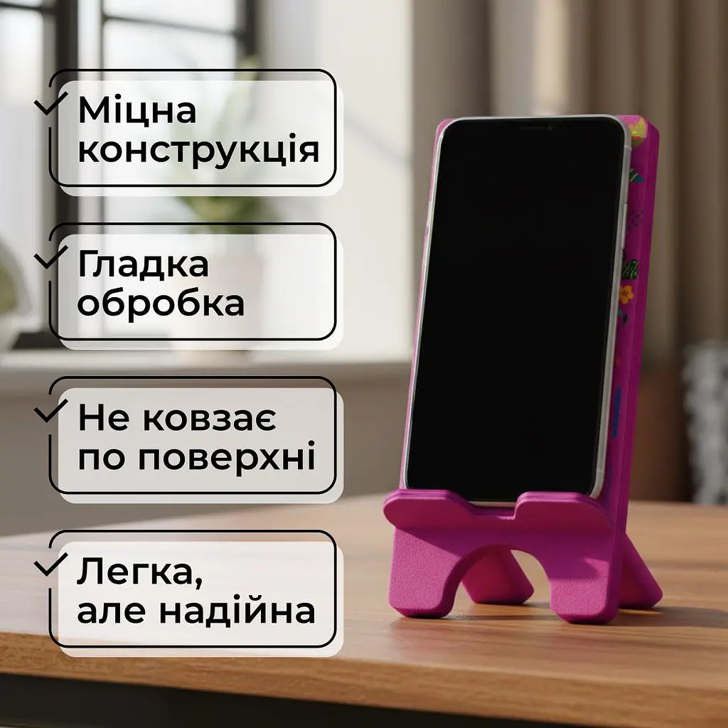 Підставка для телефону дерев’яна настільна Vladi Group «Котики» (VG3001-07) - фото 5