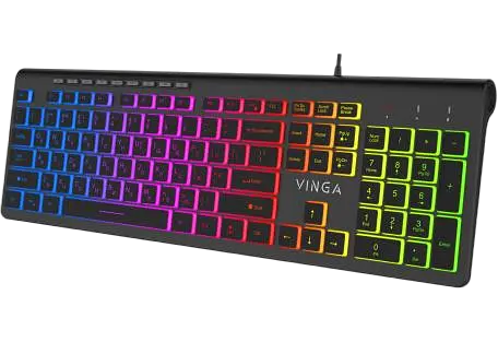 Клавіатура Vinga KB-460 RGB Black - фото 2