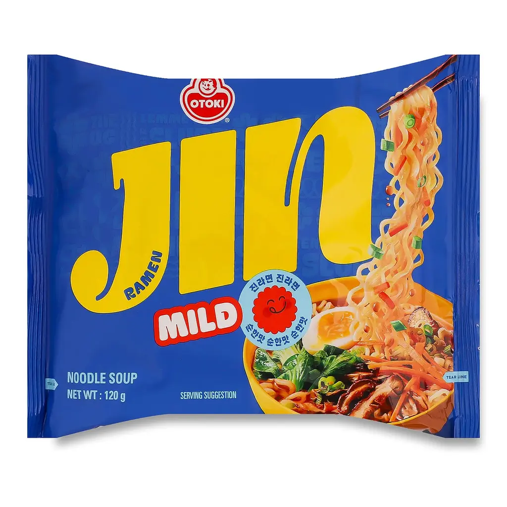 Локшина Otoki Jin Ramen Mild швидкого приготування середньогостра 120 г