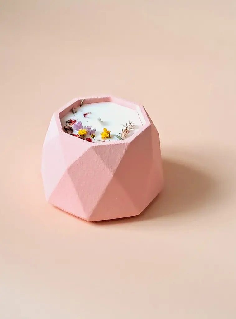 Свічка ручної роботи Svich Shop розового кольору - фото 4