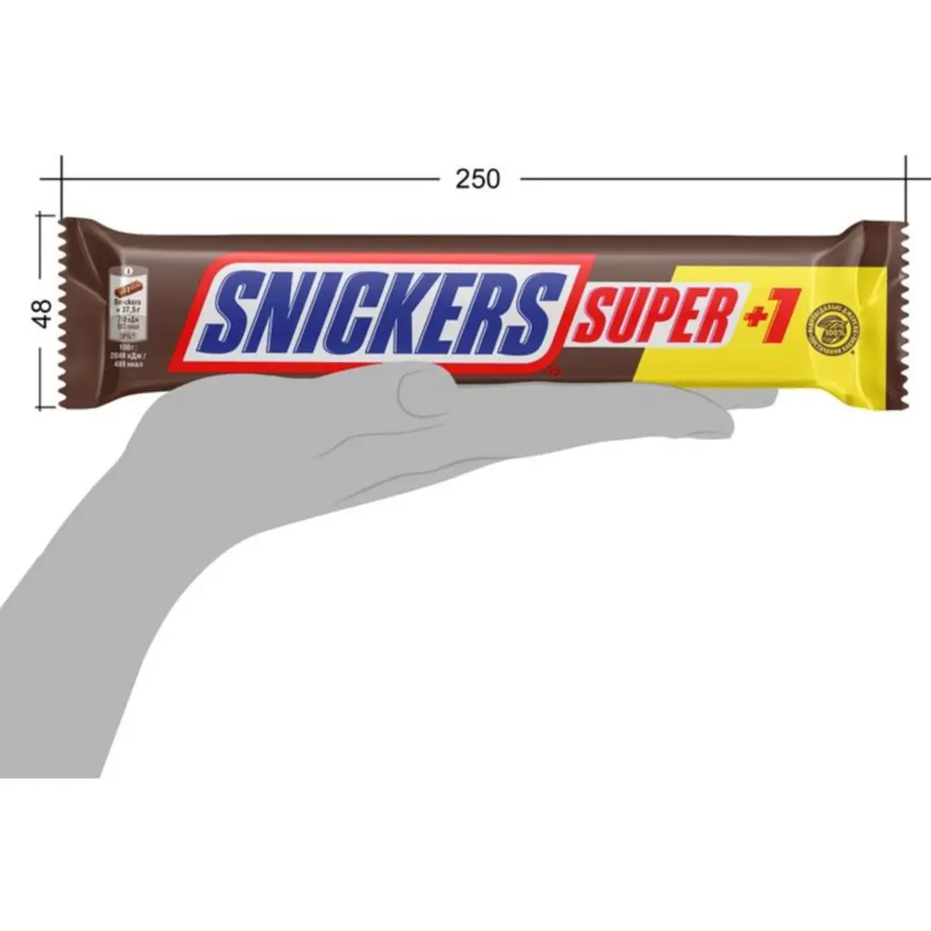 Батончик Snickers Super +1 з арахісом 2.24 кг (112 г х 20 шт.) - фото 6