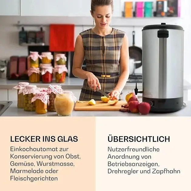 Стерилизатор машина для консервирования Klarstein Abbey 60 (10041840) - фото 2