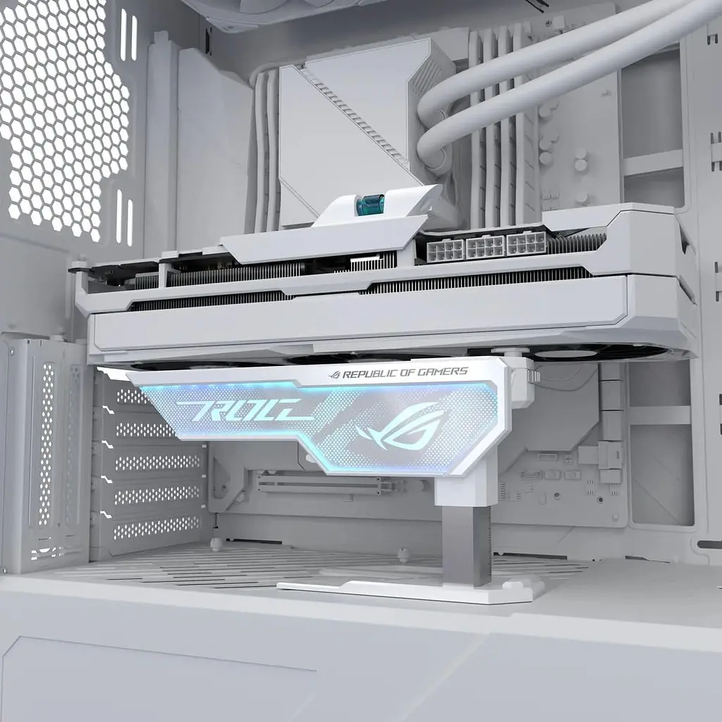 Тримач для відеокарти Asus ROG Herculx XH01 White (90DA0023-B09000) - фото 4