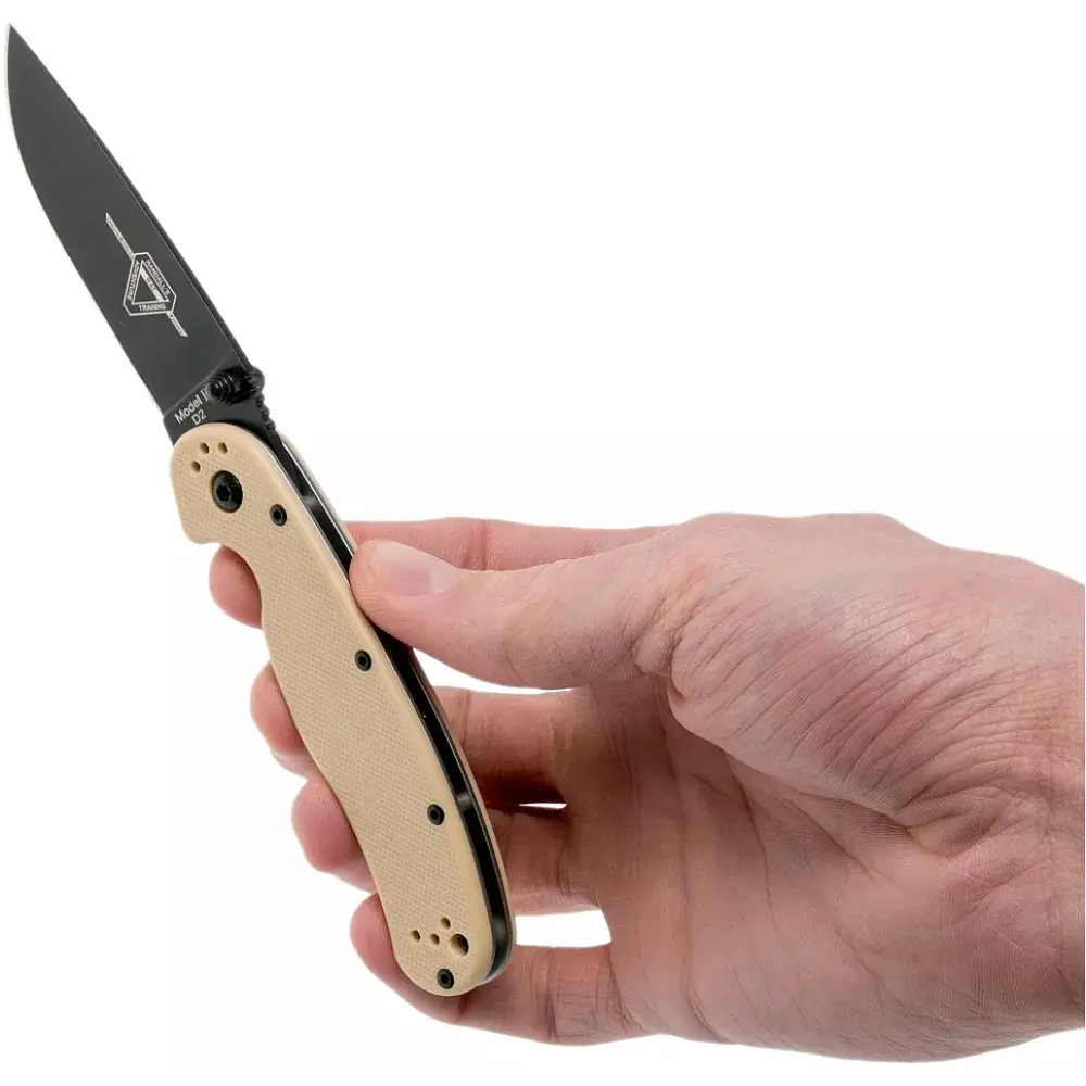 Ніж Ontario Knife RAT II D2 BB Desert Tan - фото 5