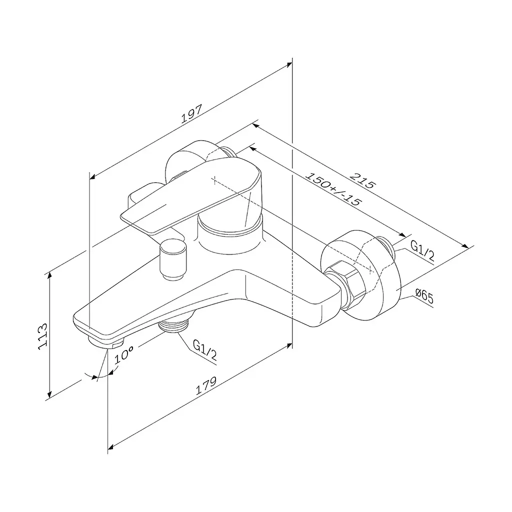 Змішувач для ванни та душу AM.PM Gem F90E10000 - фото 11