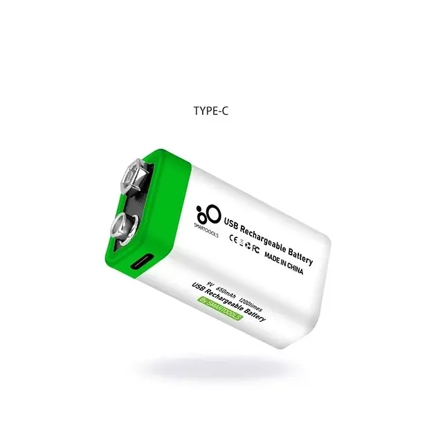 Акумулятор Крона Smartoools 650 mAh 9V / 6LR61 літієвий із вбудованою зарядкою Type-C (19327) - фото 4