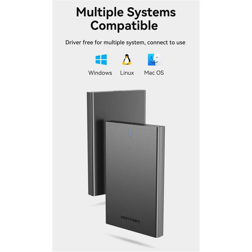 Кишеня зовнішня Vention 2.5" HDD/SSD USB 3.0 Micro-B Black (KPAB0) - фото 8