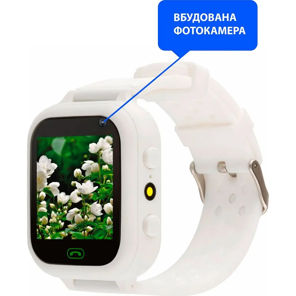 Дитячий смарт-годинник AmiGo GO009 Camera + LED White [90207] - фото 2