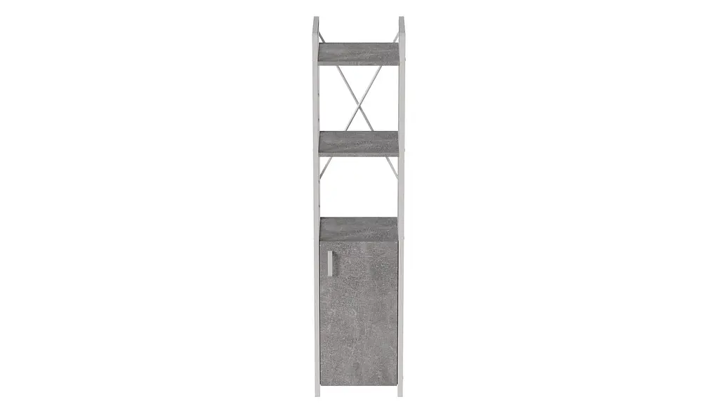 Етажерка 3/34 Ferrum-decor Серії Конект з тумбою 144x34x28 Чорний ДСП Бетон (FRD-104427) - фото 4