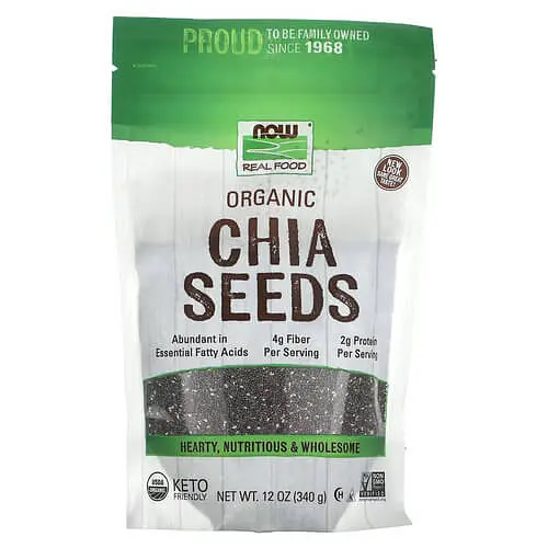 Бобові та насіння Organic Chia Seeds 340 g NOW vit0006468