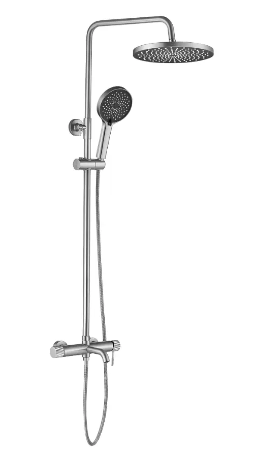 Душова система з виливом Rea Lungo Stripe nickel brushed REA-P9491 - фото 2