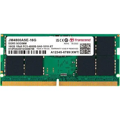 Модуль пам'яті для ноутбука SoDIMM DDR5 16GB 4800 MHz JetRam Transcend (JM4800ASE-16G) - фото 2