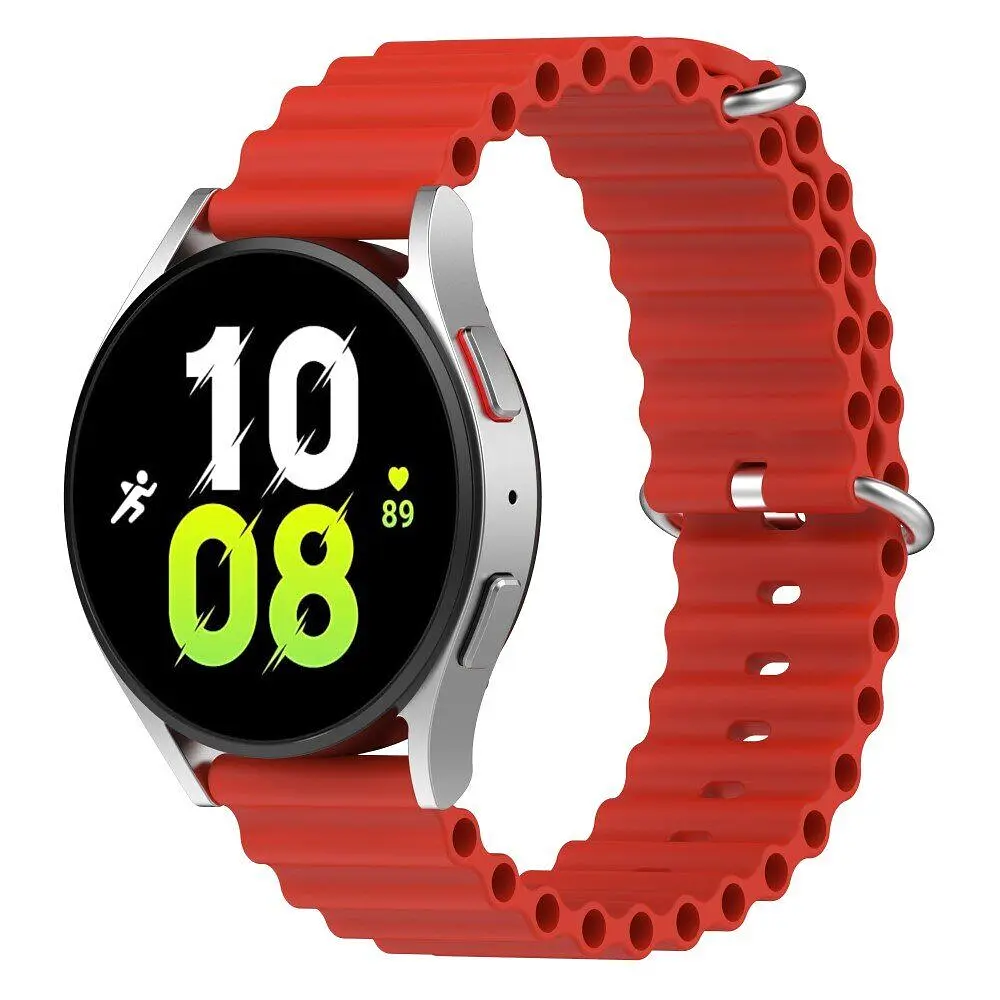 Ремешок Hump для Samsung Galaxy Watch 3 41mm - красный ширина крепления 20мм силикон Watchbands (W37-5WB80190594) - фото 2