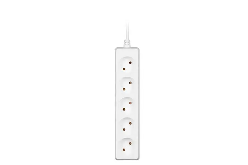 Сетевой удлинитель 2E 5XCEE7/17, 2G*1.0мм, 1.5м, white (2E-U0510M1.5) - фото 4