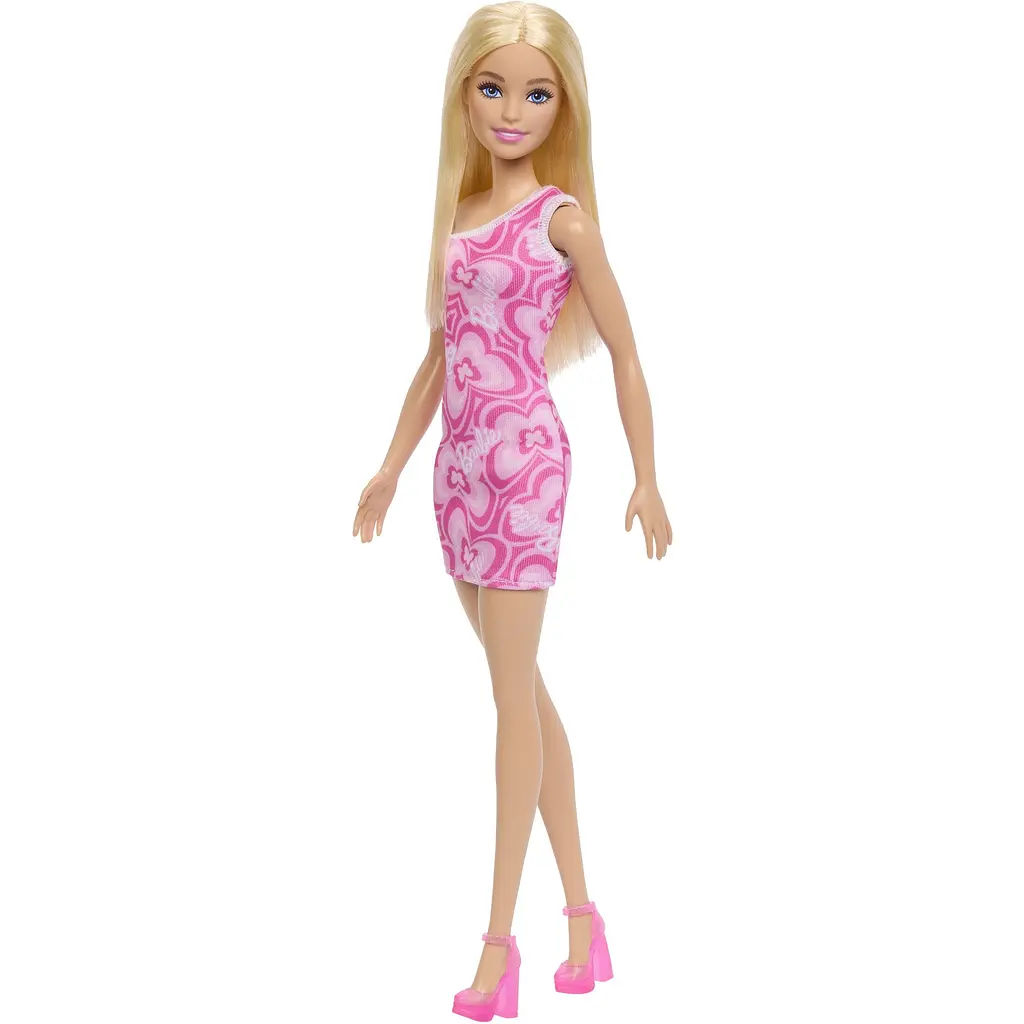 Лялька Barbie Супер стиль у рожевій сукні з принтом (блондинка) (JLG03) - фото 2