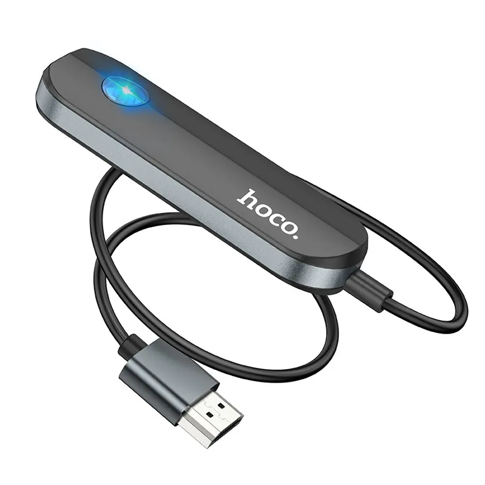 Адаптер переходник Hoco UA23 4K HDMI to Lightning F 1 м черный - фото 2
