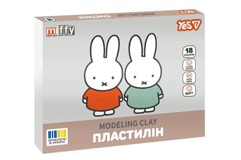 Пластилін 540721 18 кольорів, 360 г "Miffy" Yes