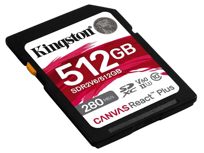 Карта пам'яті Kingston Canvas React Plus SDXC UHS-II U3 V60 Class 10 512 GB (SDR2V6/512GB) - фото 2