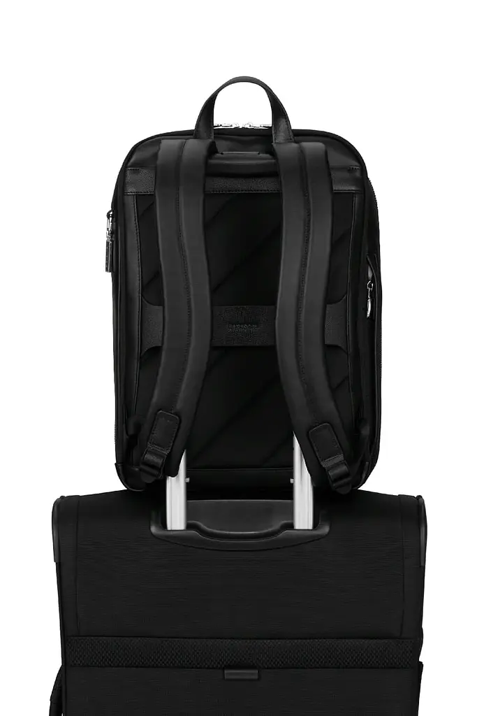 Рюкзак 14,1" Samsonite IMAGE BIZ LEATHER BLACK 38,5x26x13,5 KV2*09002 - фото 6