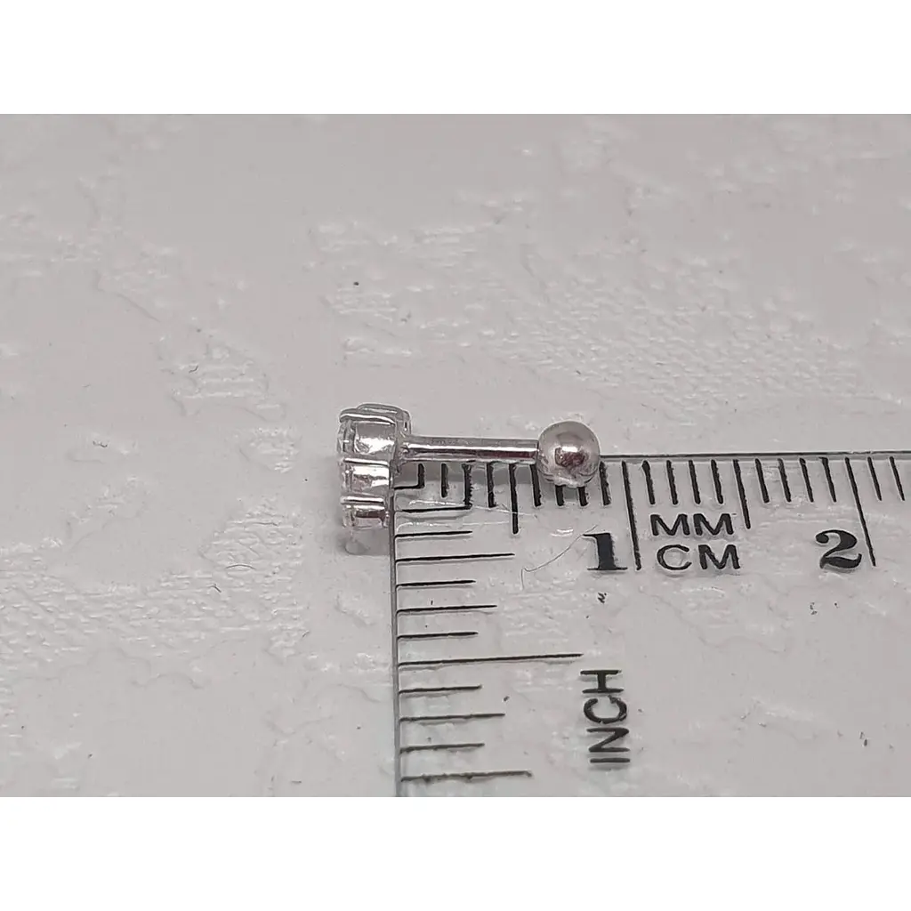 Серебряная серьга для пирсинга хеликса Ирий с фианитами. 40001ШТ - фото 6