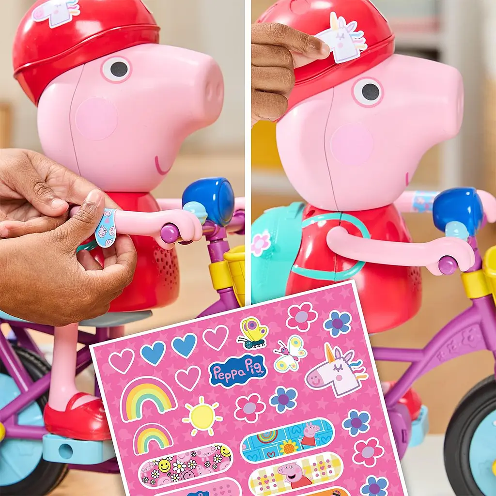 Інтерактивний ігровий набір PEPPA FIGURINES – ПЕППА НА ВЕЛОСИПЕДІ Peppa Pig G2177 - фото 7
