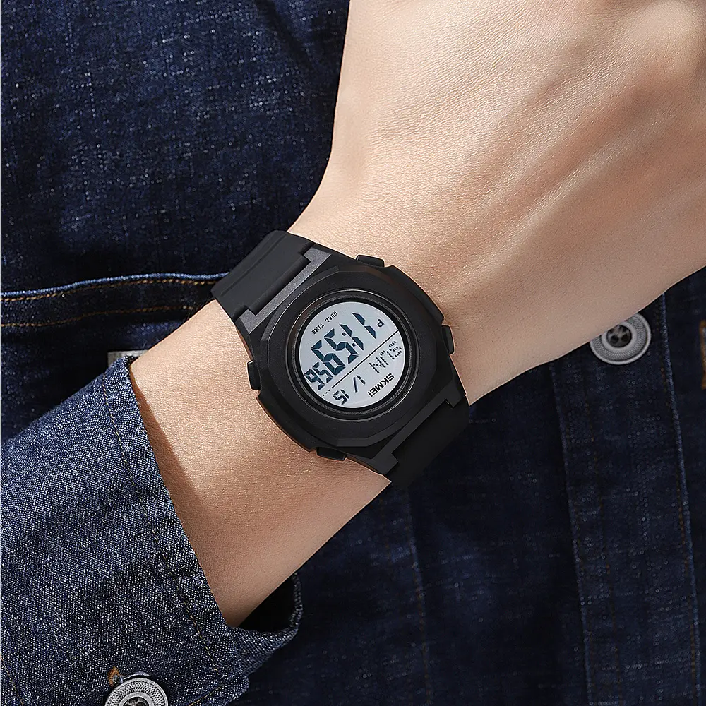 Наручний годинник чоловічий 2023BKWT Black-White Skmei acs0030381 - фото 3