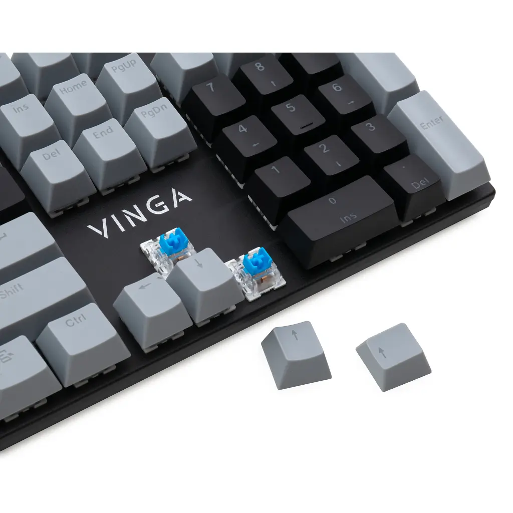 Клавіатура Vinga KBGM-090 LED Blue Switch USB Grey/Black (KBGM-090BL Grey/Black) - фото 7