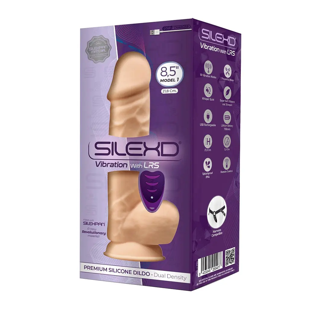 Вибратор SilexD Premium Silicone Dildo Model 1 Size 8.5" LRS 21.5 см телесный - фото 3