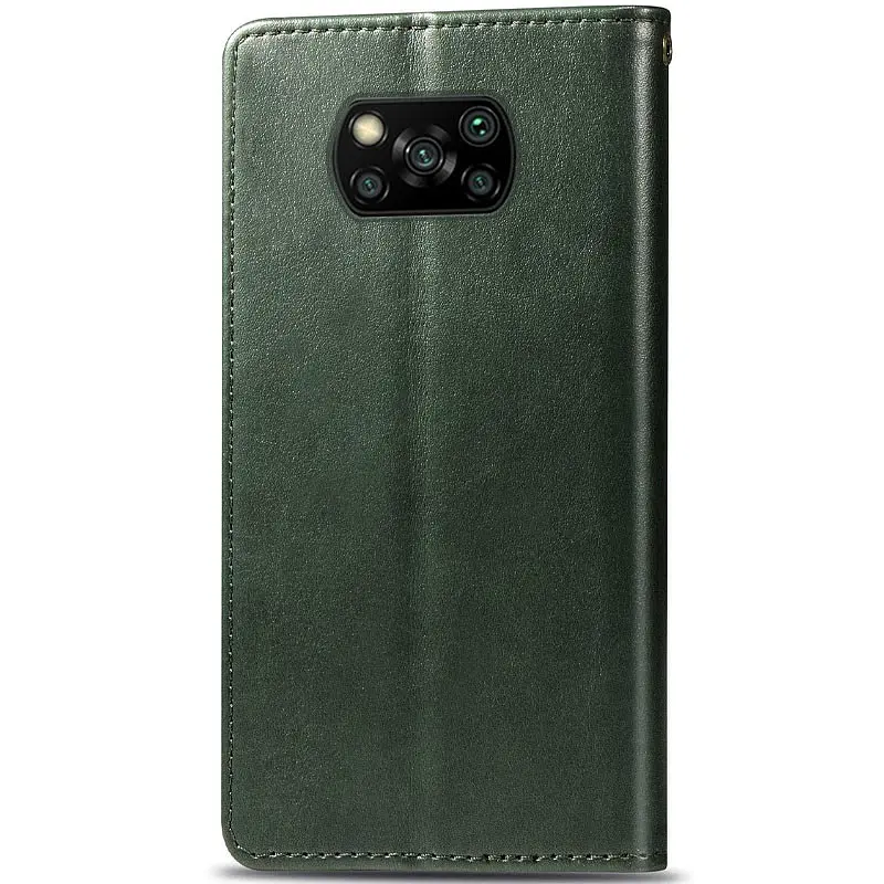 Шкіряний чохол-книжка GETMAN Gallant (PU) для Xiaomi Poco X3 NFC / Poco X3 Pro Зелений - фото 4