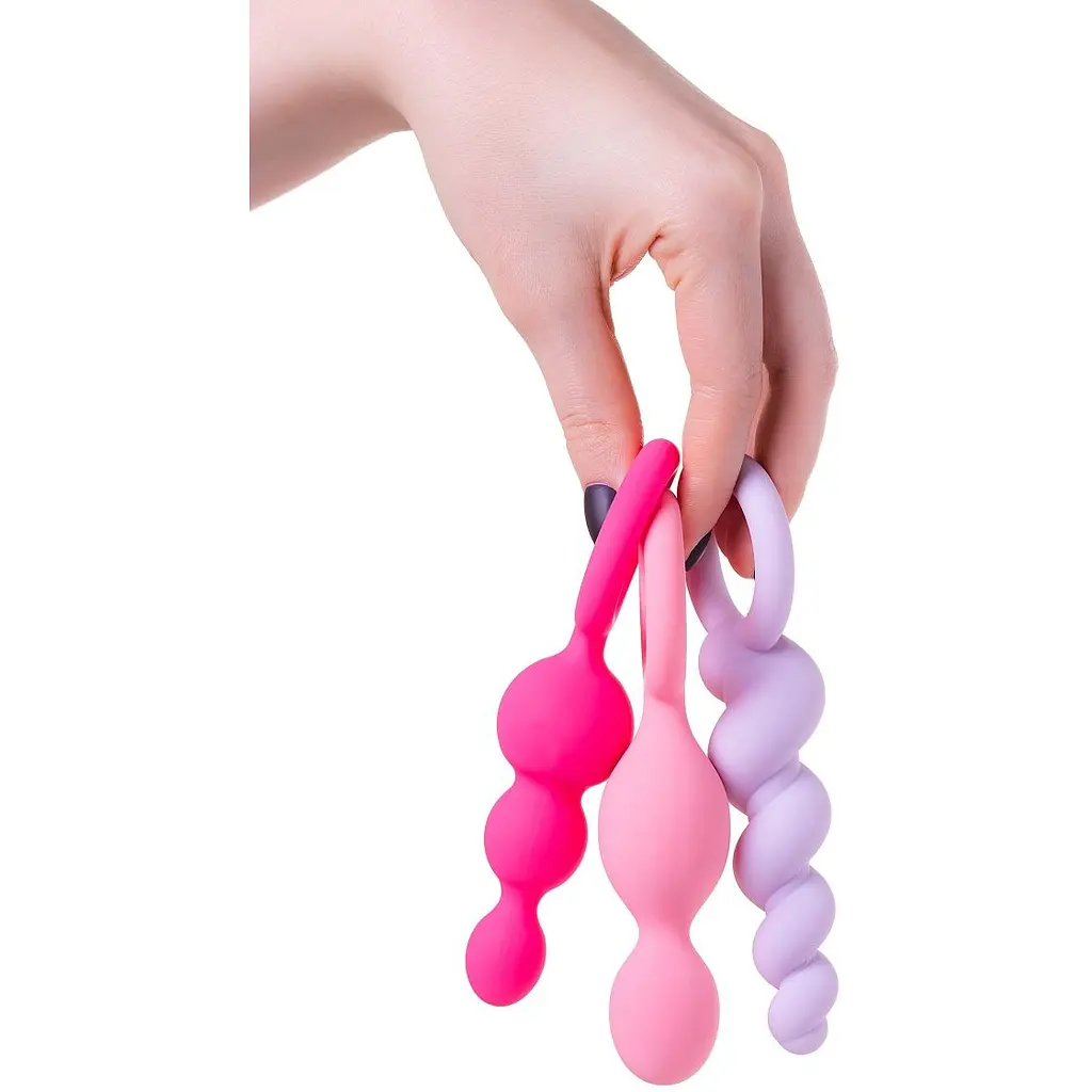 Набір анальних пробок Satisfyer Plugs Booty Call, 3 шт, Різнокольоровий - фото 9