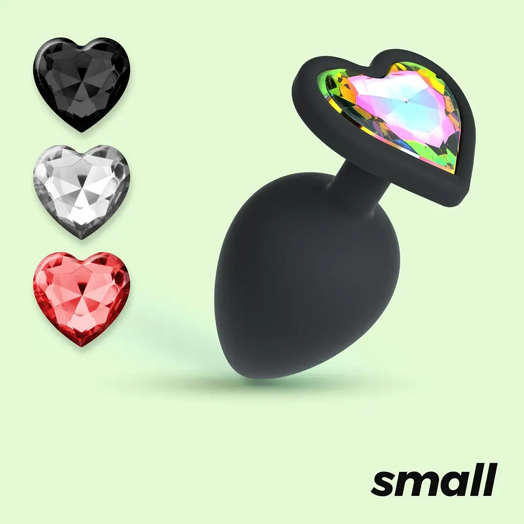 Анальна пробка Crushious Cuore Small, 7 см (чорний) - фото 2
