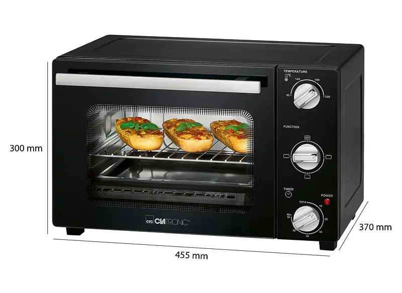 Електродуховка Clatronic MBG 3726 Black 20 л - фото 2