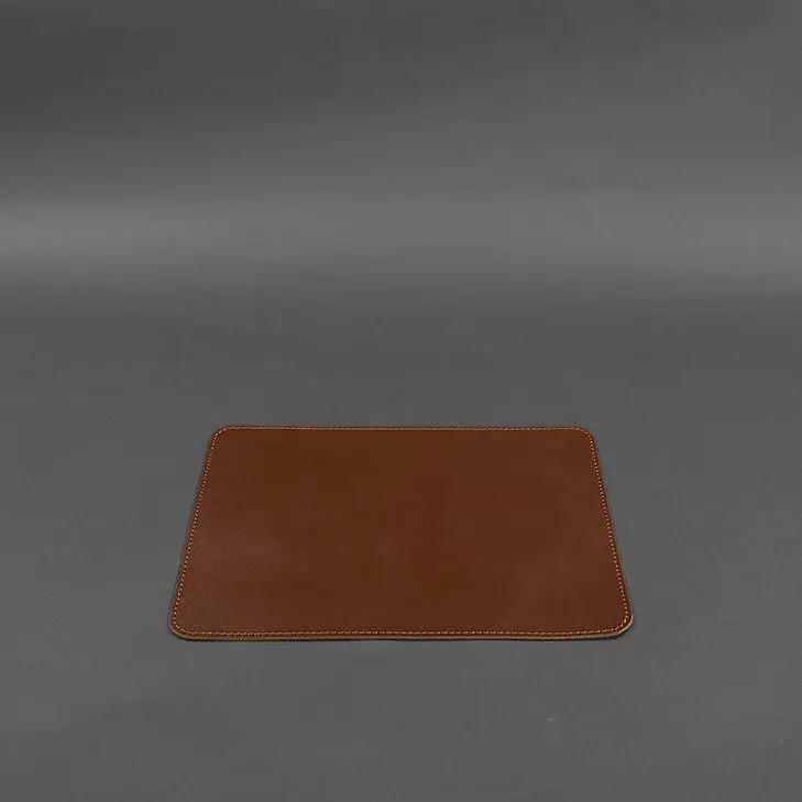 Коврик для мышки из натуральной кожи 1.0 светло-коричневый краст - фото 4