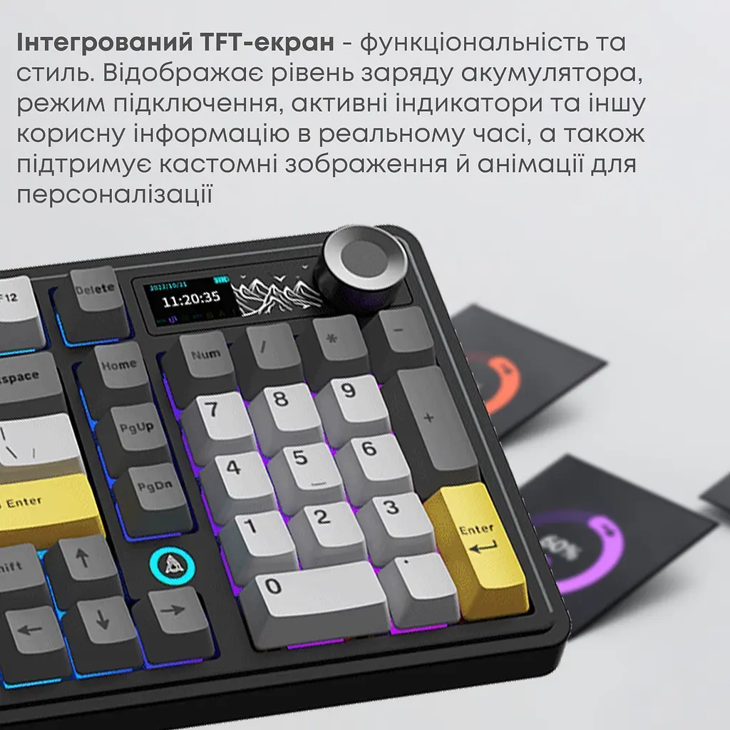 Клавиатура Ajazz AK980 V2 Gift Switch V2 Black/Grey/Yellow (AK980-V2-G-BGY) [156884] - фото 11